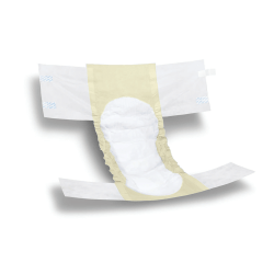 FitRight Basic Disposable Briefs, X-Large, White/Yellow, 25 Briefs Per Bag, Case Of 4 Bags
