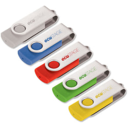 Rotate Silver Clip USB Flash Drive, 2GB