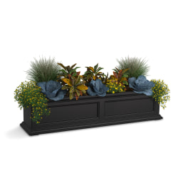 Mayne Fairfield Window Box Planter, 4', Black