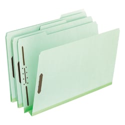 Pendaflex® Pressboard Expanding Folders, 2" Expansion, 8 1/2" x 11", Letter Size, 30% Recycled, Green, Box Of 25 Folders