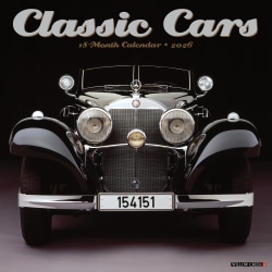 2026 Willow Creek Press Art & Design Monthly Wall Calendar, 12" x 12", Classic Cars, January To December, 50729