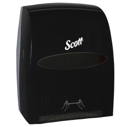 Scott® Essential Hard Roll Towel Dispenser, 12.6"W x 10.2"D x 16.1"H, Black