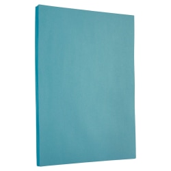 JAM Paper® Color Paper, Bright Blue, Letter (8.5" x 11"), 50 Sheets Per Pack, 24 Lb, 30% Recycled