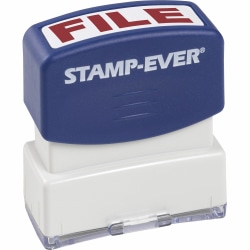 Trodat Pre-inked FILE Message Stamp - Message Stamp - FILE - 0.56" Impression Width x 1.69" Impression Length - Red - 1 Each