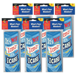 Creative Teaching Press Bookmarks, 2-1/2" x 7", What's Your Mindset? Motivational, 30 Per Pack, Set Of 6 Packs