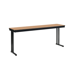 National Public Seating Max Seating Folding Table, 18" x 72" x 29", New Age Oak