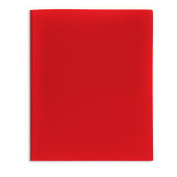 Office Depot® Brand 2-Pocket School-Grade Poly Folder with Prongs, Letter Size, Red