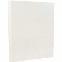 JAM Paper® Card Stock, White Parchment, Letter (8.5" x 11"), 65 Lb, Pack Of 100