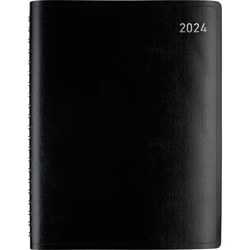 2024 Office Depot® Brand Weekly/Monthly Planner, 8" x 11", Black, January To December 2024 , OD711900