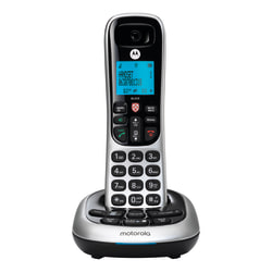 Motorola® CD4011 Cordless Telephone With Digital Answering System, Silver