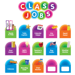 Color Your Classroom Class Jobs Bulletin Board Set, Assorted Colors