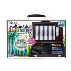 Art 101 Multimedia Illustration 85-Piece Wood Art Set
