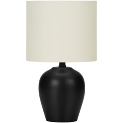 Monarch Specialties Kelley Table Lamp, 17"H, Ivory/Black