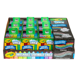 Crayola Washable Sidewalk Chalk Tray, 16 Per Pack, Tray Of 12 Packs