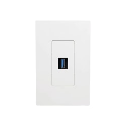 Eaton Tripp Lite Series USB 3.0 Keystone Panel Mount Coupler Angled F/F All in One Black - USB adapter - USB Type A (F) to USB Type A (F) - USB 3.0 - molded - black