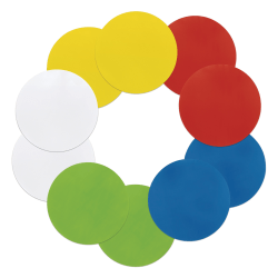 Pacon Self-Stick Dry-Erase Notes, 10" Circles, Assorted Colors, Pack Of 10 Notes