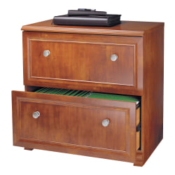Realspace® Broadstreet 30"W Lateral 2-Drawer File Cabinet, Maple