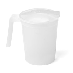 Medline Non-Insulated Plastic Pitchers, 32 Oz, Clear, Pack Of 100