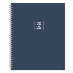 2025 Blue Sky Weekly/Monthly Planning Calendar, 8-1/2" x 11", French Navy, January To December