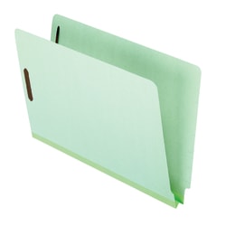 Pendaflex® Pressboard End-Tab Expansion Folders With Fasteners, 2" Expansion, 8 1/2" x 14", Legal, Light Green, Box of 25