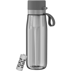 Philips GoZero Everyday Tritan Water Bottle With Filter, 22 Oz, Gray