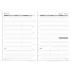 TUL® Discbound Weekly Planner Refill Pages, Junior Size