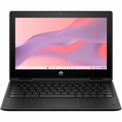 HP Fortis Flip G1m 11.6" Touchscreen Rugged Convertible 2 in 1 Chromebook - HD - 60 Hz - Octa-core (ARM Cortex A76 + Cortex A55) - 8 GB - 64 GB Flash Memory - Jet Black - MediaTek Kompanio 520 Chip - 1366 x 768 - ChromeOS - MediaTek - BrightView