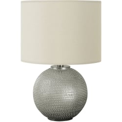 Monarch Specialties Day Table Lamp, 18-1/2"H, Gray Base/Ivory Shade