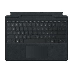 Microsoft Surface Pro Signature Keyboard with Fingerprint Reader - Keyboard - with touchpad, accelerometer, Surface Slim Pen 2 storage and charging tray - QWERTY - English - black - commercial - for Surface Pro 8, Pro X