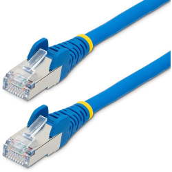 StarTech.com 4ft CAT6a Ethernet Cable, Blue Low Smoke Zero Halogen (LSZH) 10 GbE 100W PoE S/FTP Snagless R - NLBL4FCAT6APATCH