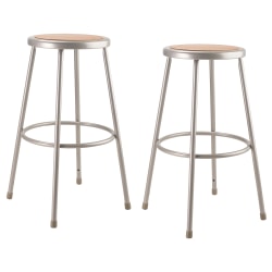 National Public Seating Hardboard Science Stools, 30"H, Brown/Gray, Pack Of 2 Stools