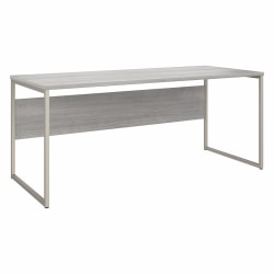 Bush® Business Furniture Hybrid 72"W x 30"D Computer Table Desk With Metal Legs, Platinum Gray, Standard Delivery