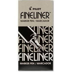 Pilot Fineliner Markers - Fine Pen Point - 0.7 mm Pen Point Size - Black - Black Barrel - Acrylic Fiber Tip - 12 / Box Pilot Fineliner Markers - Fine Pen Point - 0.7 mm Pen Point Size - Black - Black Barrel - Acrylic Fiber Tip - 12 / Box