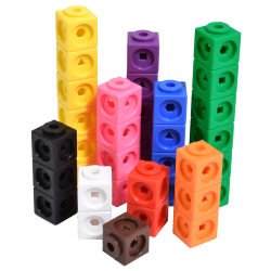 Edx Education Edxeducation Math Cubes, 3/4", Assorted Colors, Set Of 100 Cubes