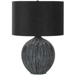 Monarch Specialties Mckee Table Lamp, 23"H, Black/Black
