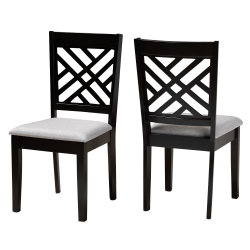 Baxton Studio 10526 Dining Chairs, Gray, Set Of 2 Chairs