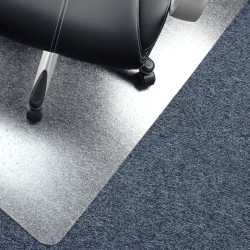 Floortex® Advantagemat® Vinyl Rectangular Chair Mat for Carpets up to 3/8", 48" x 60" , Clear