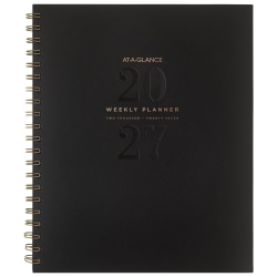 AT-A-GLANCE® Signature Lite 2027 Weekly Monthly Planner, Black, Large, 8 1/2" x 11"