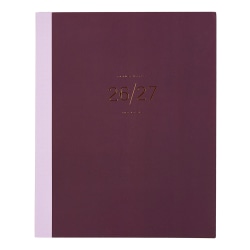 Organized by Happy Planner 12-Month Monthly/Weekly Classic Book Bound Soft Planner, 7-3/4" x 9-3/4", Burgundy, July 2026 - June 2027, Total Qty 1