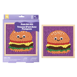 Little Yellow Bicycle Framed Pom Art Kit, Burger, 6-3/4" x 7-3/4", Total Qty 1