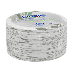 Dixie® 8 1/2" Medium-Weight Paper Plates, Pathways® Design, Pack of 125 Plates