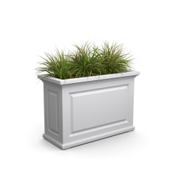 Mayne Nantucket Trough Planter, 24"H, White