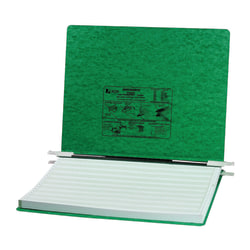 Wilson Jones® Presstex® Data Binder With Storage Hooks, 60% Recycled, Dark Green