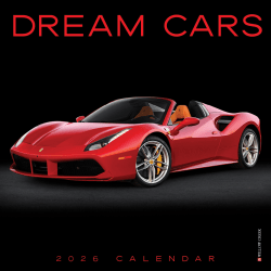 2026 Willow Creek Press Monthly Mini Wall Calendar, 7" x 7", Dream Cars, January To December, 53577