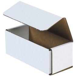 Partners Brand Corrugated Mailers 9" x 6" x 3", White, Bundle of 50