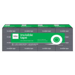Office Depot® Brand Office Depot Invisible Tape, 3/4" x 1296", Clear, Pack of 16 rolls