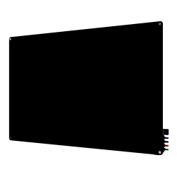 Ghent Harmony Magnetic Glass Unframed Dry-Erase Whiteboard, 36" x 48", Black