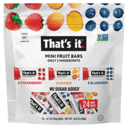 That's it Mini Fruit Bars Variety Pack, 0.7 Oz, Pack Of 24 Bars