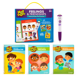 Educational Insights Hot Dots Feelings & Friendships, 3 Workbooks, 1 Hot Dots Pen