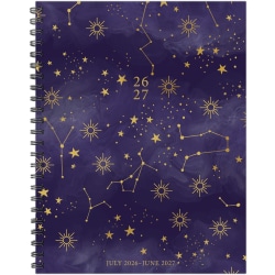 Willow Creek Press Softcover Weekly/Monthly Academic Planner, 8-1/2" x 11", Starry Intentions, July 2026 - June 2027, Total Qty 1